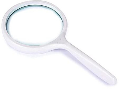 DELINGER Magnifying Glass 50 mm White Handheld Magnifier For Reading And Viewing Small Objects 20X(White)