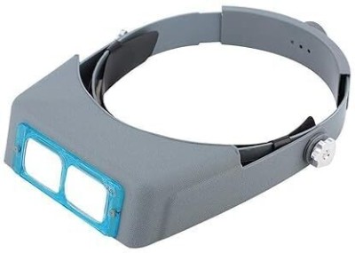 Bluedeal Head-mounted Reading Magnifier Head Wearing Magnifying Glass Loupe 4 1.5X, 2X, 2.5X, 3.5X Magnifying Glass(Grey)