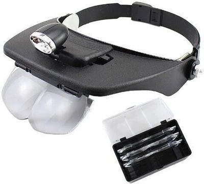 Star Magic LED Head light with Hands Free 3X Magnifying Glass(Black, White)