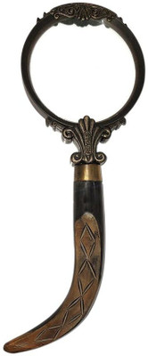 GOLA INTERNATIONAL Royal with Long Horn Side Design Magnifying Glass Yes Magnifying Glass(Black)
