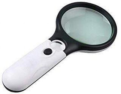 TNEMEC Magnifying Glass with LED 3X 45X Reading Handheld Magnifier,Lens 3X45X Magnifying Galss(Multicolor)