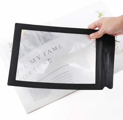 Levin A4 Large Sheet Magnifier high contrast ambert Master Glass Sheet 3x magnifire(White)
