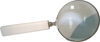 Haidar Ali Impex Rwanda Round Magnifier Glass Magnifier, Reading Magnifier, Office Magnifier(White)