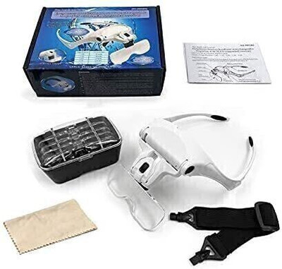 uptodatetools 9892B2 magnification: 1.0X, 1.5X, 2.0X, 2.5X, 3.5X Magnifier(White)