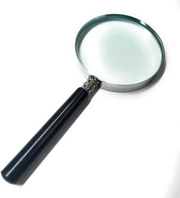 90 Degree Double Sided Stainless Steel Magnifying Glass for Reading Magnifier Lens Clear and 10x zoom glass Magnifiers(Silver)