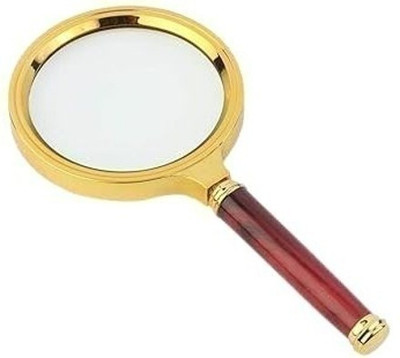 Justakeit Magnifying Glass Handheld Magnifier | Magnifier Glass Lens Handheld 80mm Magnifier Glass(Gold)