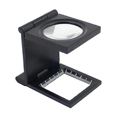 oddpod 9005D 10x Metal Folding Magnifying Loupe 10X Magnifying Glass(Black)