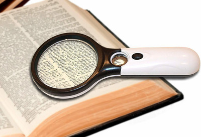 HLIPIH Magnifier 3 LED Light Hand-Held Maganifier Glass 3X , 45X 3 led Magnifier(Black,WHITE)