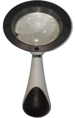 XPEDITION XPERTS Magnifier Laens G-111-060 Handheld Illuminated Magnifier for Reading ML-2222 4x Hand Magnifying Glass(Black/White)
