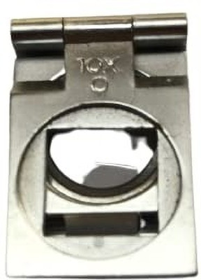 Jital Good Luck 10x Deluxe Portable Folding Hand-Held Diamond Eye Loupe 10X Magnifier(Silver, clear)