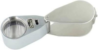SHUANG YOU Metal Jeweller Led Microscope Magnifier Magnifying Glass Loupe 40X Magnifier(Silver)