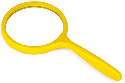 GOLA INTERNATIONAL Magnifying Glass 75mm Double Glass for Reading/Map, High Power Handheld Magnifying Glass Lens (Red 75 mm) Yes Reading Magnifier(Yellow)