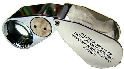 Star Magic Loupe Metal Body 40X Magnifying Glass(Silver)