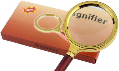 DSTECHBAR Magnifying Glass 60mm for Reading Magnifier lens Soldering, Jewelries, Maps 10x Magnifier(Golden)
