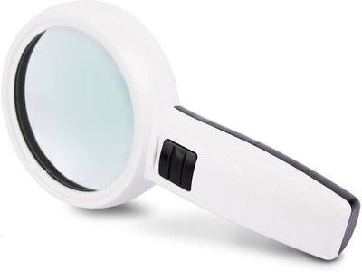 RHONNIUM ® Strong Magnifying Glass with 3 Led Lights 3X Reading Glass::Magniging Glass::Pocket Magnifier(Black, White)