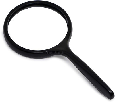 RLK Enterprises Magnifying Glass for Reading/Map, Double Glass 75MM High Power Antique Handheld 75 MM Magnifying Glass(Black)