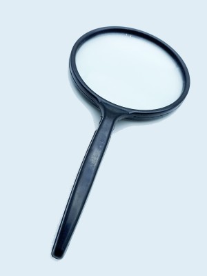 CRAFTWAFT Magnifying Glass for Reading, Map, Labs, Elders High Power Handheld Black 100MM 6X Handheld Magnifying Glass(Black)