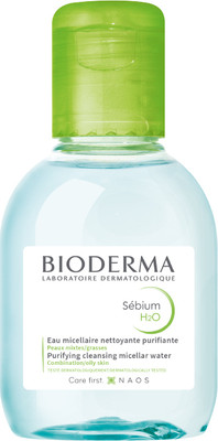 BIODERMA Sebium H2O Purifying Micellar Cleansing Water and Makeup Removing Solution for Combination to Oily Skin Makeup Remover(100 ml)