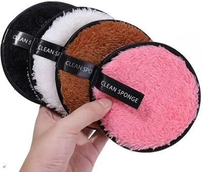 Morbee Face Cleansing Reusable Sponge Puff Makeup Washing Pad Deep Cleansing a2 Makeup Remover(4 Wipes)