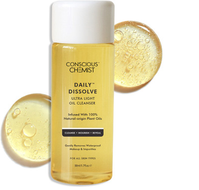 Conscious Chemist Makeup Remover Oil Cleanser | Gently Removes Makeup, SPF & Impurities Makeup Remover(50 ml)