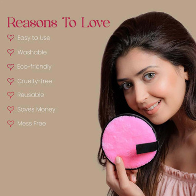 THTC REUSABLE MAKEUP REMOVER/CLEANSING PAD Makeup Remover(1 Wipes)