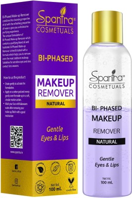 Spantra Bl-Phased Makeup Remover,Gentle Eyes and Lips, 100ml, Paraben & Sulfate Free Makeup Remover(100 ml)