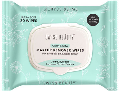 SWISS BEAUTY Clean & Glow Makeup Remover Wipes Makeup Remover(30 Wipes)