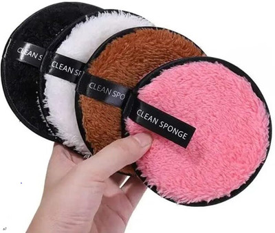 Morbee Face Cleansing Reusable Sponge Puff Makeup Washing Pad Deep Cleansing a7 Makeup Remover(4 Wipes)