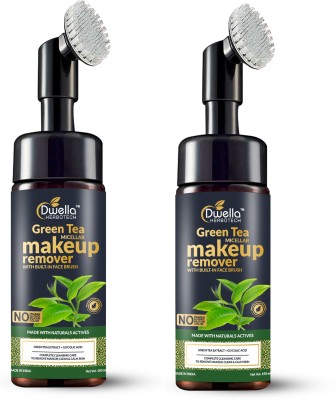 DWELLA HERBOTECH Green Tea Makeup Remover - Pack Of 2 - No Parabens, Sulphate, Silicones & Color Makeup Remover(300 ml)