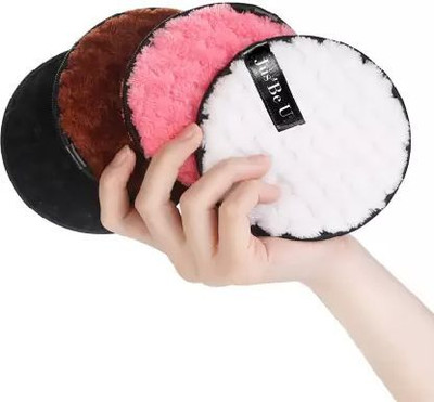 Jus’Be U Makeup Removal Reusable Cleansing Pads, Easily Removes Face & Eye (Pack of 4) Makeup Remover(4 Wipes)