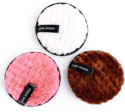 Gleva Reusable Cleaning Pads Double Side Washable Removing Cloth Makeup Remover(3 Wipes)