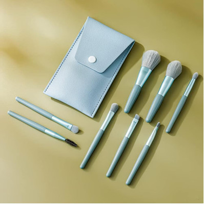 PROREDCHERRY Makeup Brush Set Mini With Storage bag (multicolour)(Pack of 8)