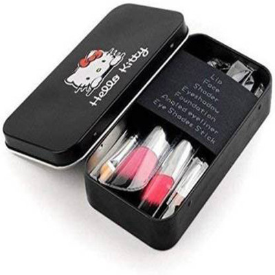 kaarm Quality Make-Up Brushes with black tin box (Pack of 7)(Pack of 7)
