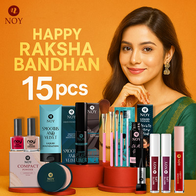 NOY Rakhi Makeup Kit With Lipstick Compact & Waterproof Full Combo(Pack of 15)
