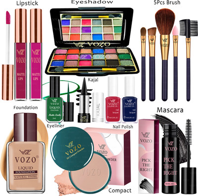 VOZO Makeup Kit Sets One-stop Beauty Package for Beginners and Professionals Set-280(Pack of 15)