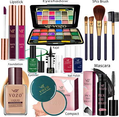 VOZO Makeup Kit Sets One-stop Beauty Package for Beginners and Professionals KT-147(Pack of 15)