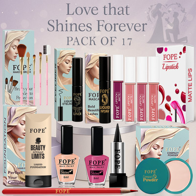 FOPE Makeup Kit for Women waterproof bridal long stay smudge proof beauty kit(Pack of 17)