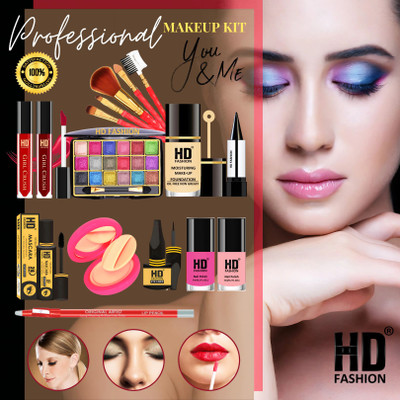 HD Fashion 16 Pcs. Pro Beauty Glam You & Me Waterproof Makeup Kit Full Set For Women R35(Pack of 16)