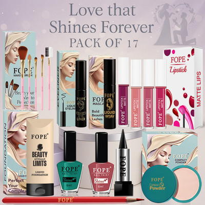 FOPE Makeup Kit Combo for Girls long wear stylish travel friendly beauty kit(Pack of 17)
