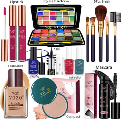 VOZO Makeup Kit Sets One-stop Beauty Package for Beginners and Professionals Set-375(Pack of 15)
