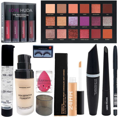 LOVE HUDA Makeup Kit Combo Full Set All Products For Girls & Woman(Pack of 13)