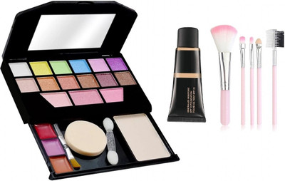 kHUDAt Brush Basics Essential Brushes for Flawless Application +5 Brush+Foundation(Pack of 7)