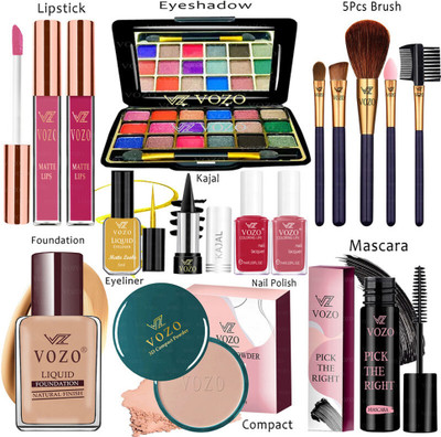 VOZO Makeup Kit Sets One-stop Beauty Package for Beginners and Professionals 224(Pack of 15)