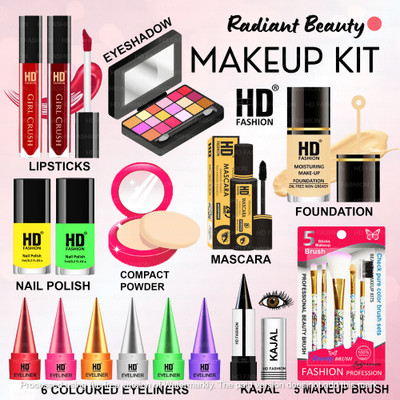 HD Fashion 21 Pcs. Versatile Makeup Kit Full Set Waterproof Makeup Kit Combo for Women I46(Pack of 21)
