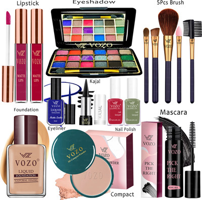 VOZO Makeup Kit Sets One-stop Beauty Package for Beginners and Professionals Set-131(Pack of 15)