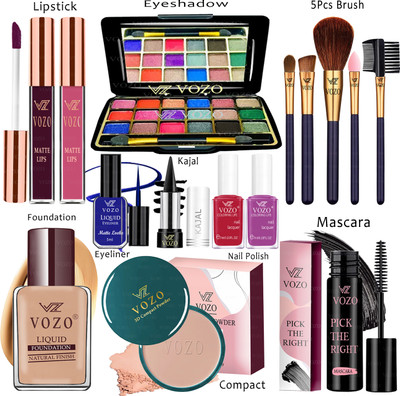 VOZO Makeup Kit Sets One-stop Beauty Package for Beginners and Professionals KT-298(15 Items in the set)