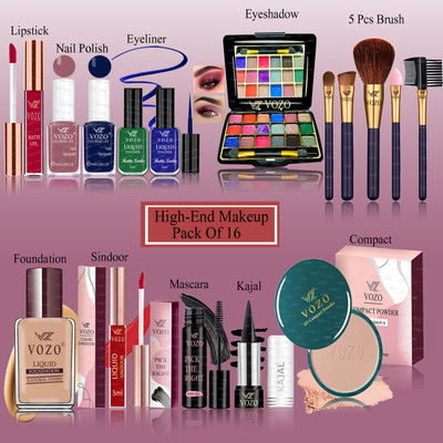 VOZO Makeup Kit Combo for Women Dream Collection with Rare Pigments Daily Wear ST-501(Pack of 16)