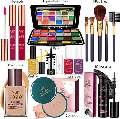 VOZO Makeup Kit Sets One-stop Beauty Package for Beginners and Professionals Set-117(Pack of 15)