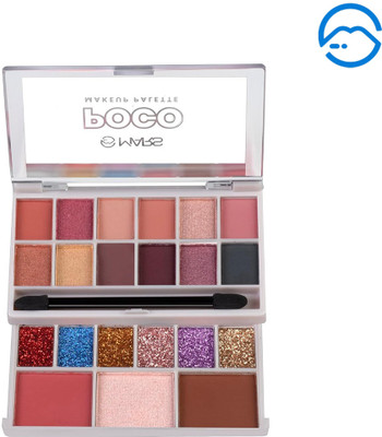 MARS Face Makeup & eyeshadow Palette with Slider Case | Free Applicator, Shade-03