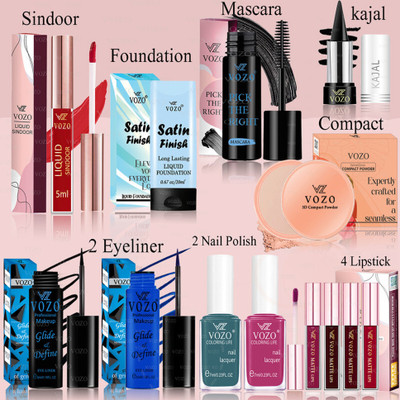 VOZO Full Cosmetic Kit with High-Quality, Skin-Friendly Makeup Combo-325(Pack of 13)